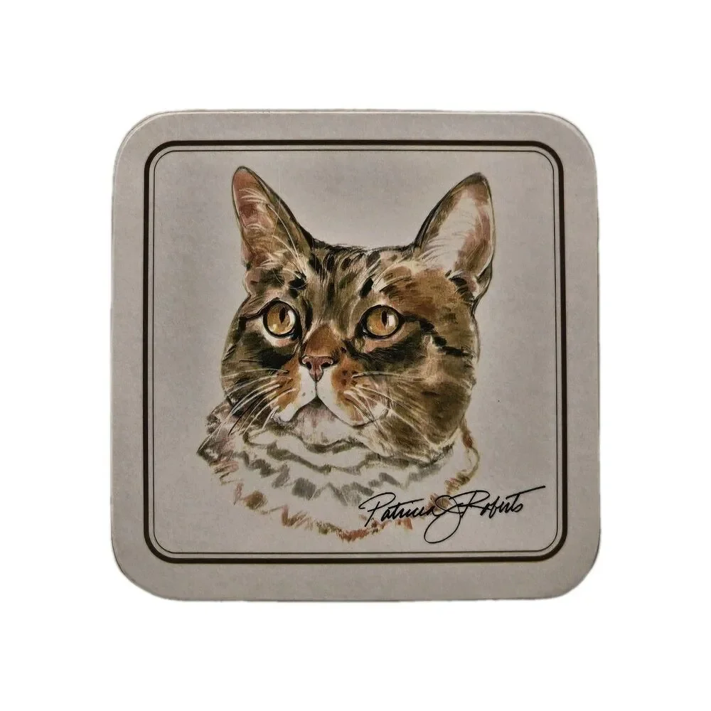 Cat Coasters By Patricia Roberts/Trendtex, Set of 8, Brand New, Cork, In Box